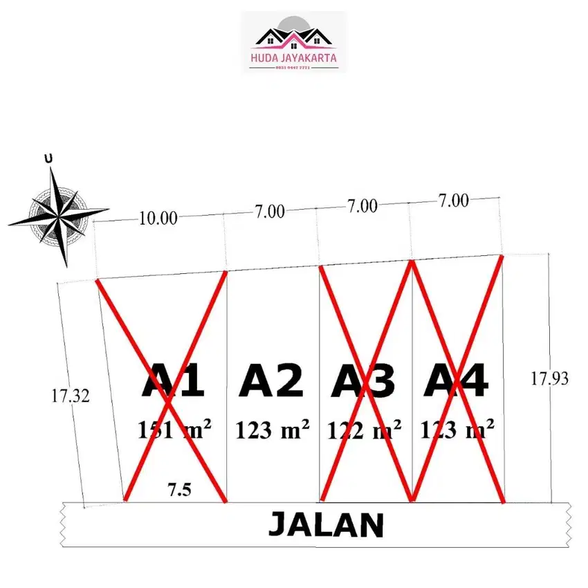 Tanah Strategis Griya Prambanan Jalan Solo Dkt Pasar Tradisional