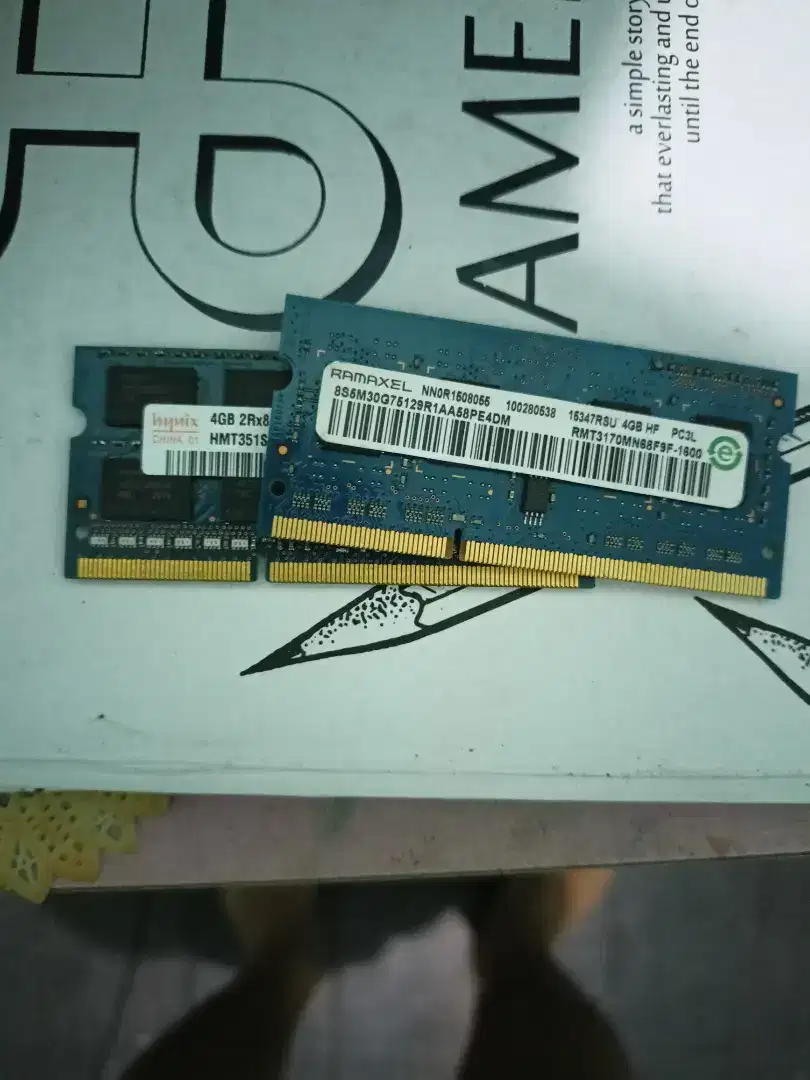 Ram laptop 8GB kondisi bekas tapi ga terpakai