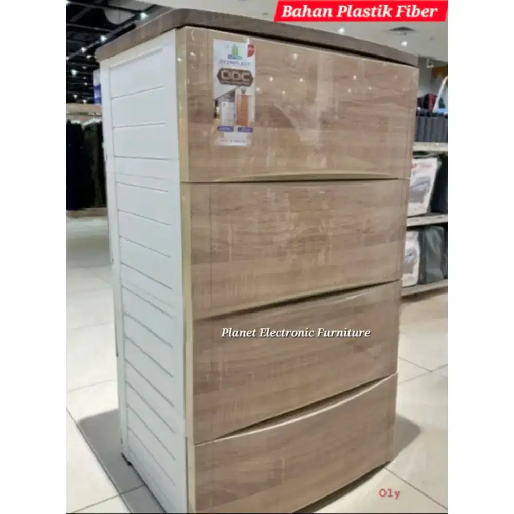 Lemari Plastik Fiber 4laci Drawer 4laci lemari anti rayap Tahan banjir