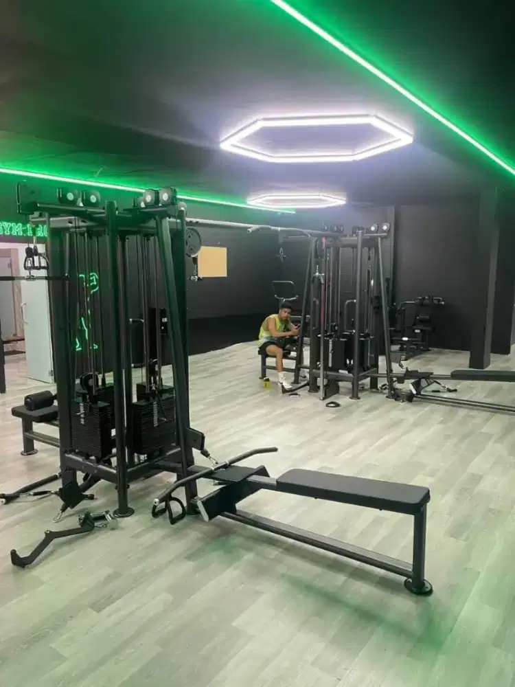 Cable crossover long 8 station long crossover komersial fitness import