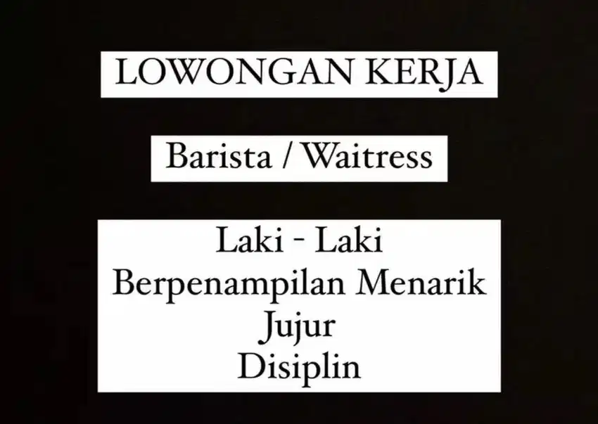 Lowongan Kerja Warkop