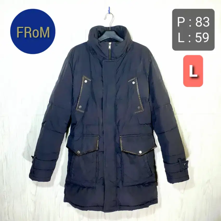 Jaket Coat Parka Musim Dingin Bulu Angsa Bulang Tebal Second Original