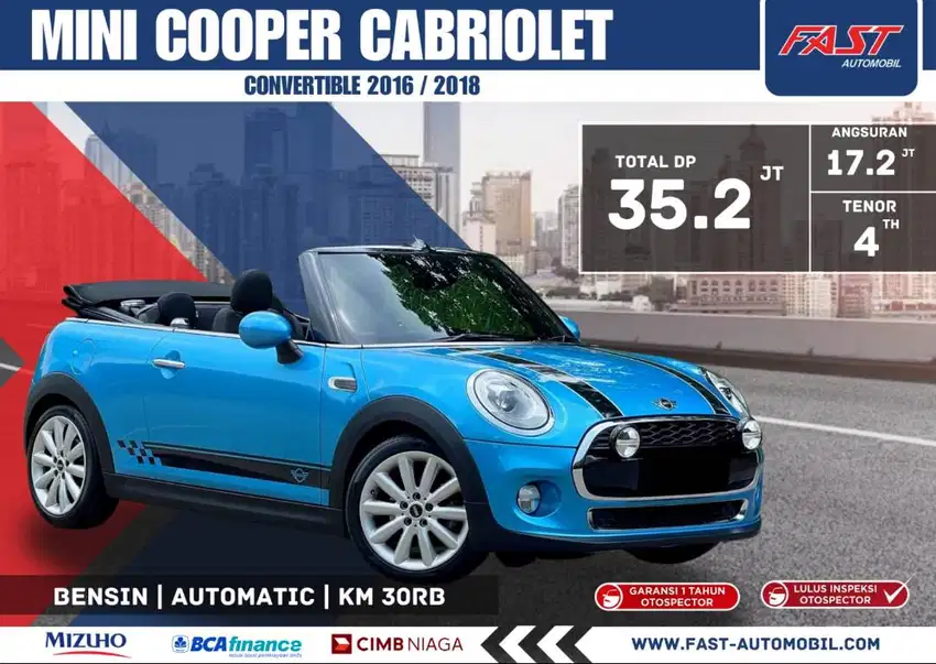 DP 35JT MINI COOPER 2016 / 2018 CABRIOLET CONVERTIBLE LOW KM.30RB#F5ST