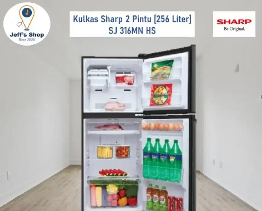 Kulkas shap sj 361 2 pintu