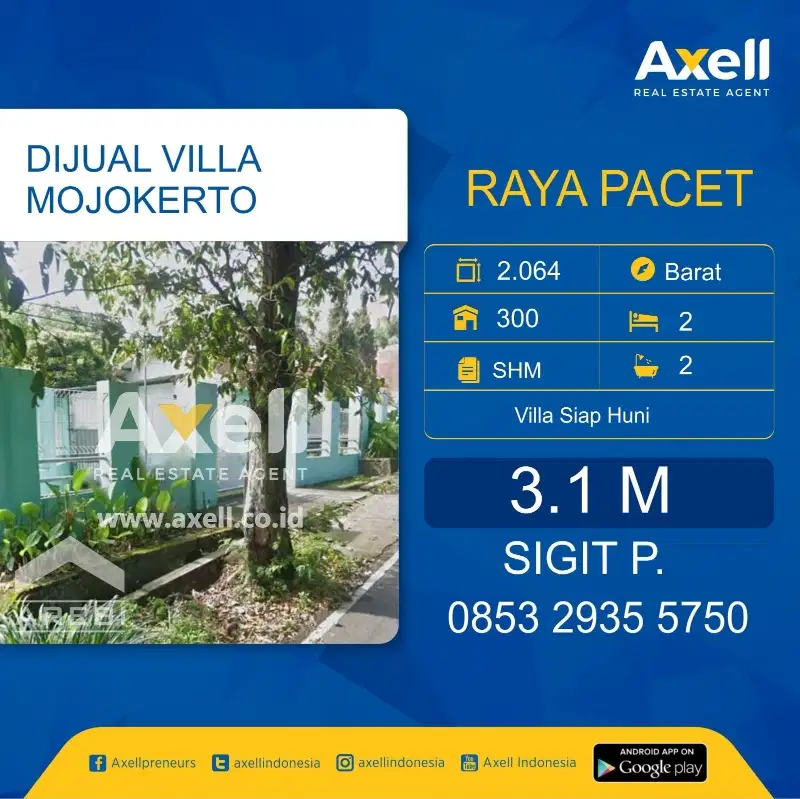 Villa Raya Pacet Mojokerto Dijual