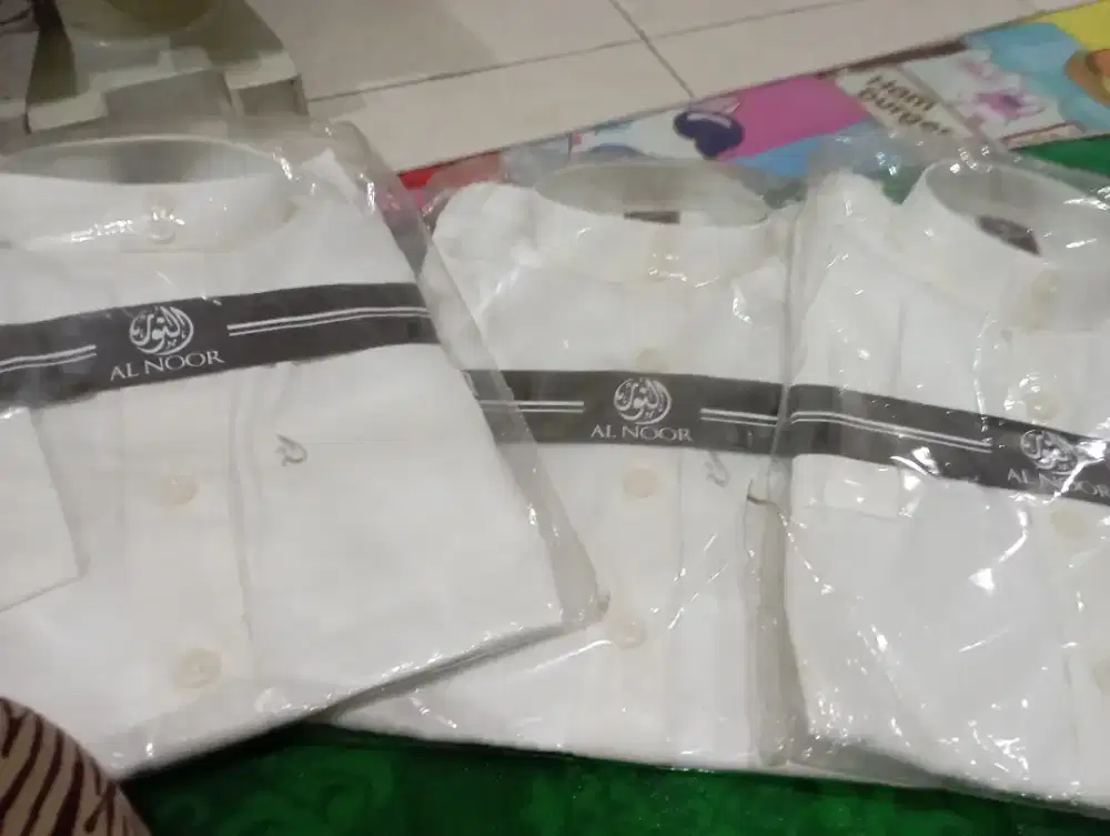 Jual jubah gamis pria Al Noor utk remaja white size 40 & 42