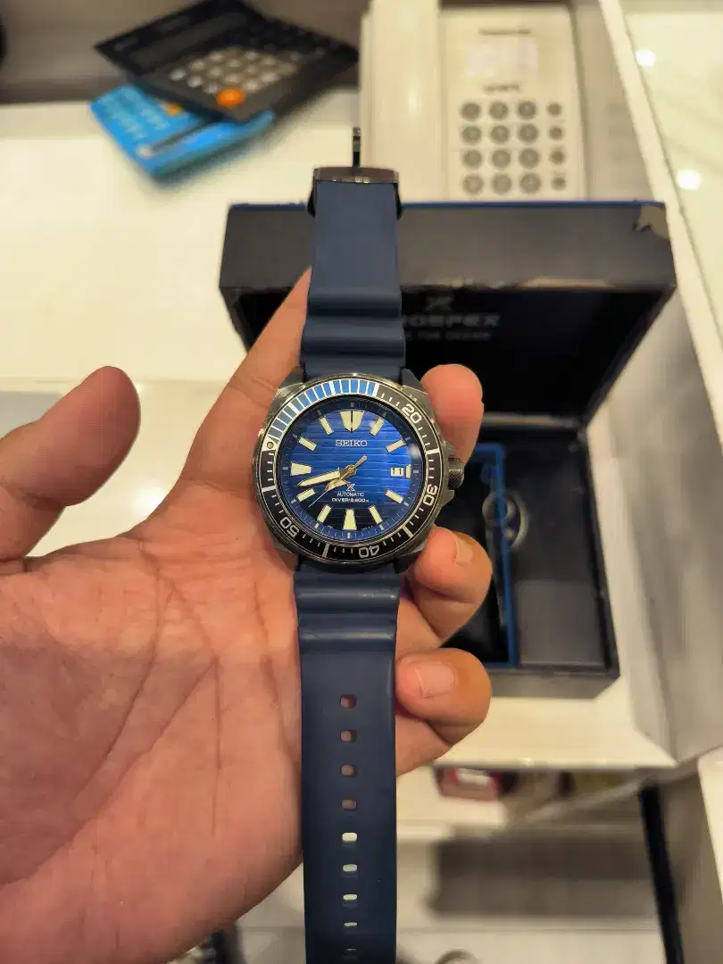 Seiko Prospex SRPD09K1 Samurai Save The Ocean Dial Blue Original