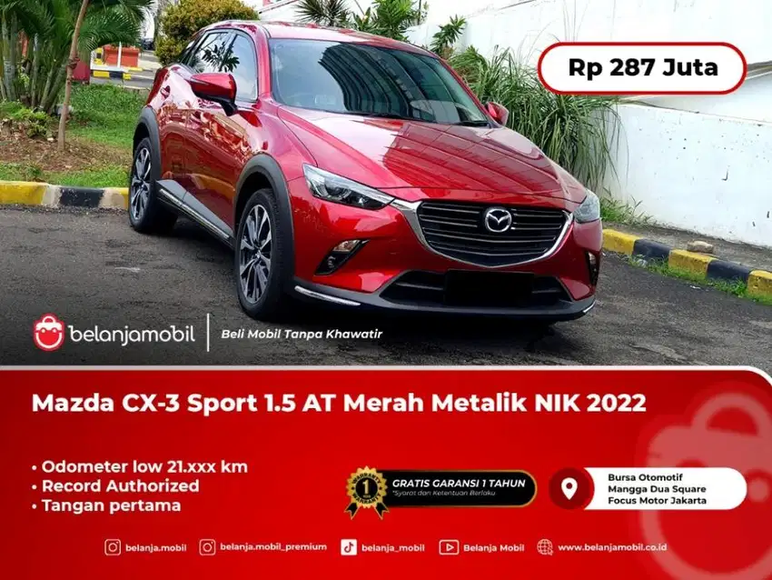 [ LOW KM ] Mazda CX-3 CX3 CX 3 Sport 1.5 AT Merah Metalik 2022/2023