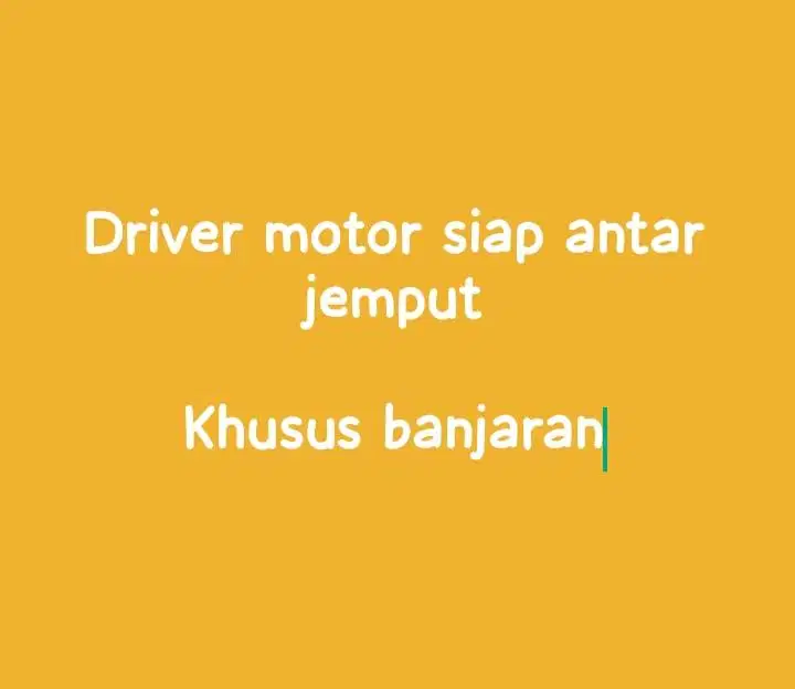 Driver motor antar jemput banjaran