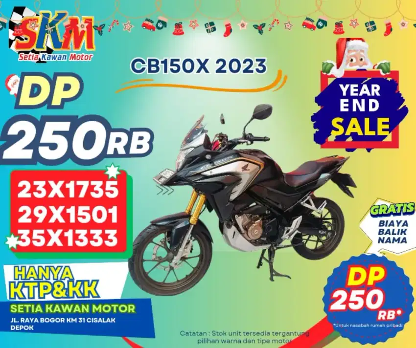 [GEBYAR DP 250K] HONDA CB 150X TH 2023 CASH/CREDIT