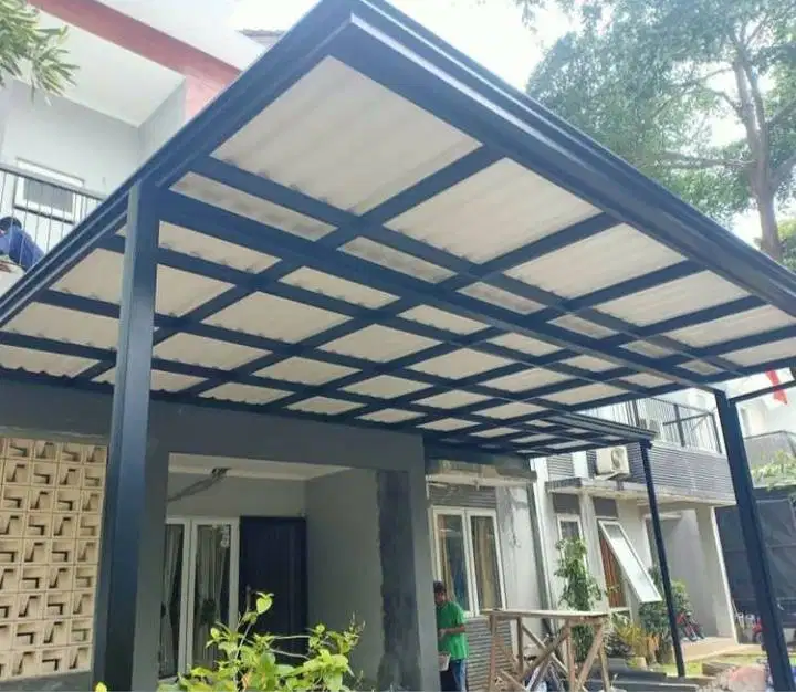 kanopi atap alderoan besi kokoh harga terjangkau