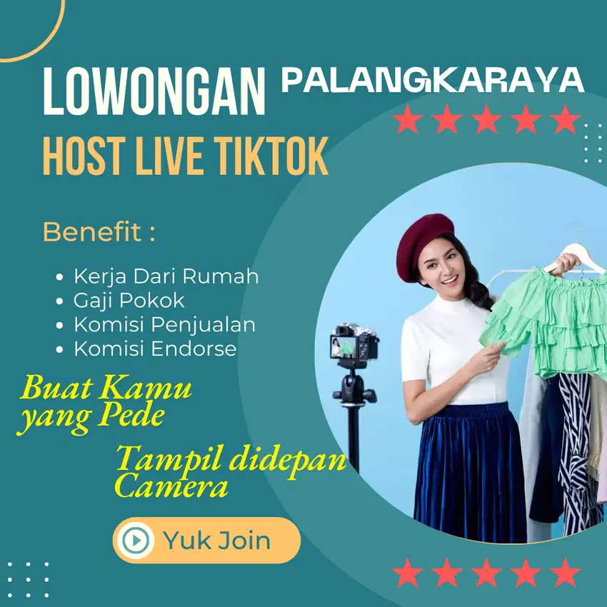 Lowongan Host Live Tiktok (WFH)