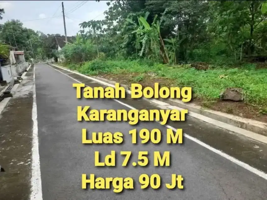 TANAH MURAH BOLONG KARANGANYAR