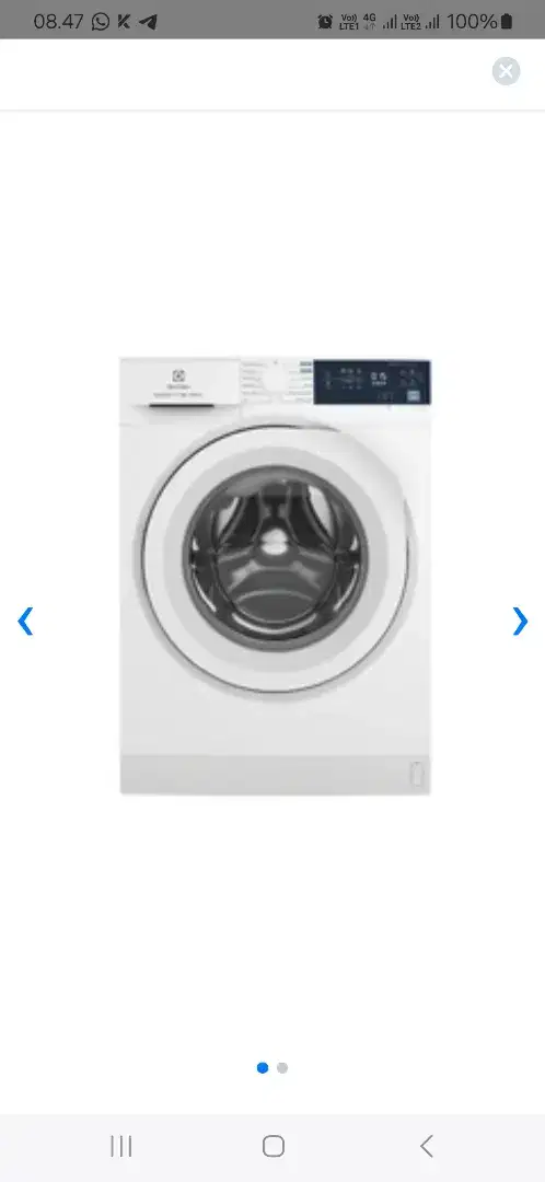 Electrolux 8kg mesin cuci front loading