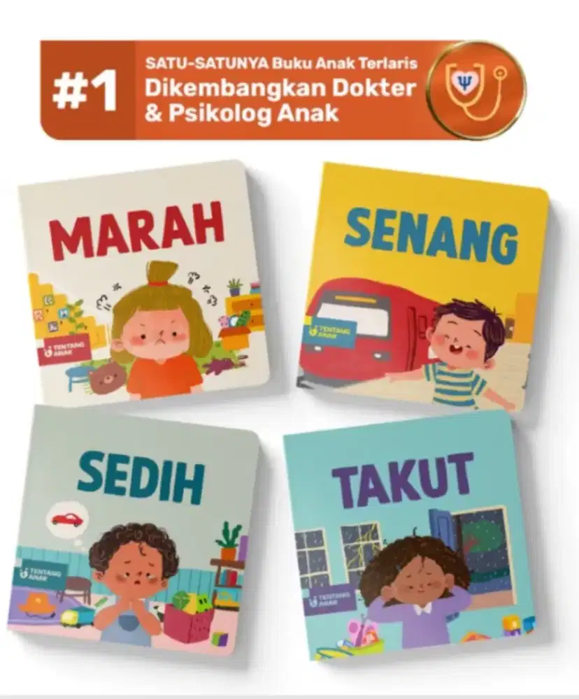 Buku kenali emosi 4 boardbook