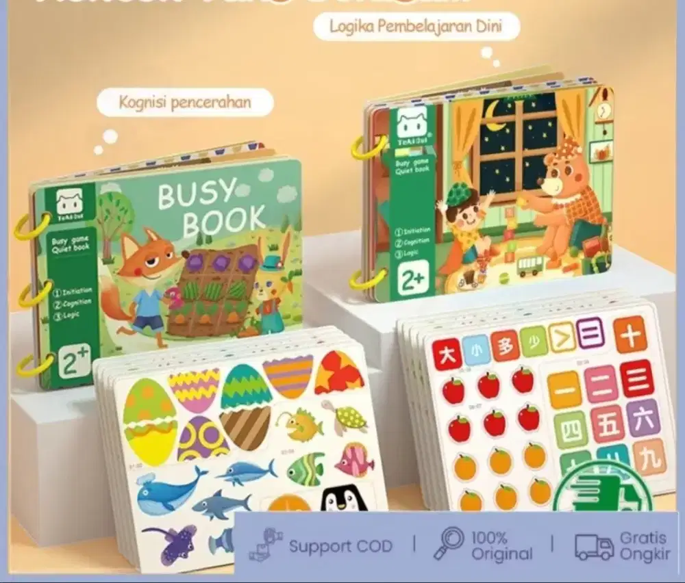 Busy book quite book cocok untuk anak usia 2-5 tahun