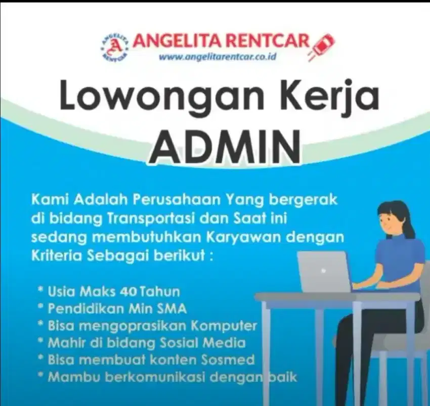 Lowongan Kerja Admin Wanita