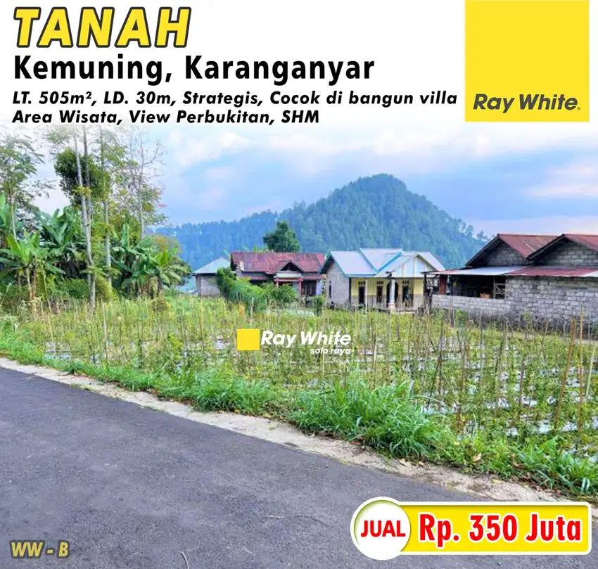 Dijual Tanah Area Wisata Cocok untuk Villa Kemuning karanganyar