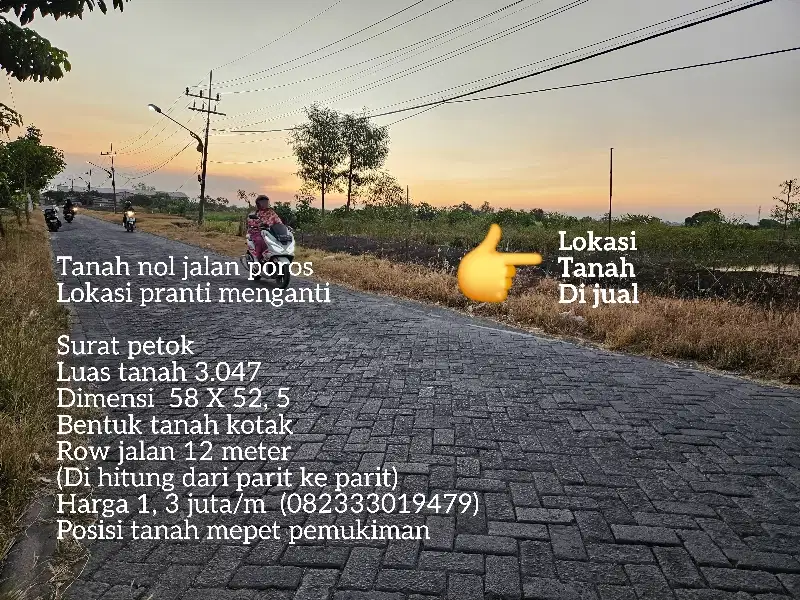 1, 3 jt/m termurah tanah menganti