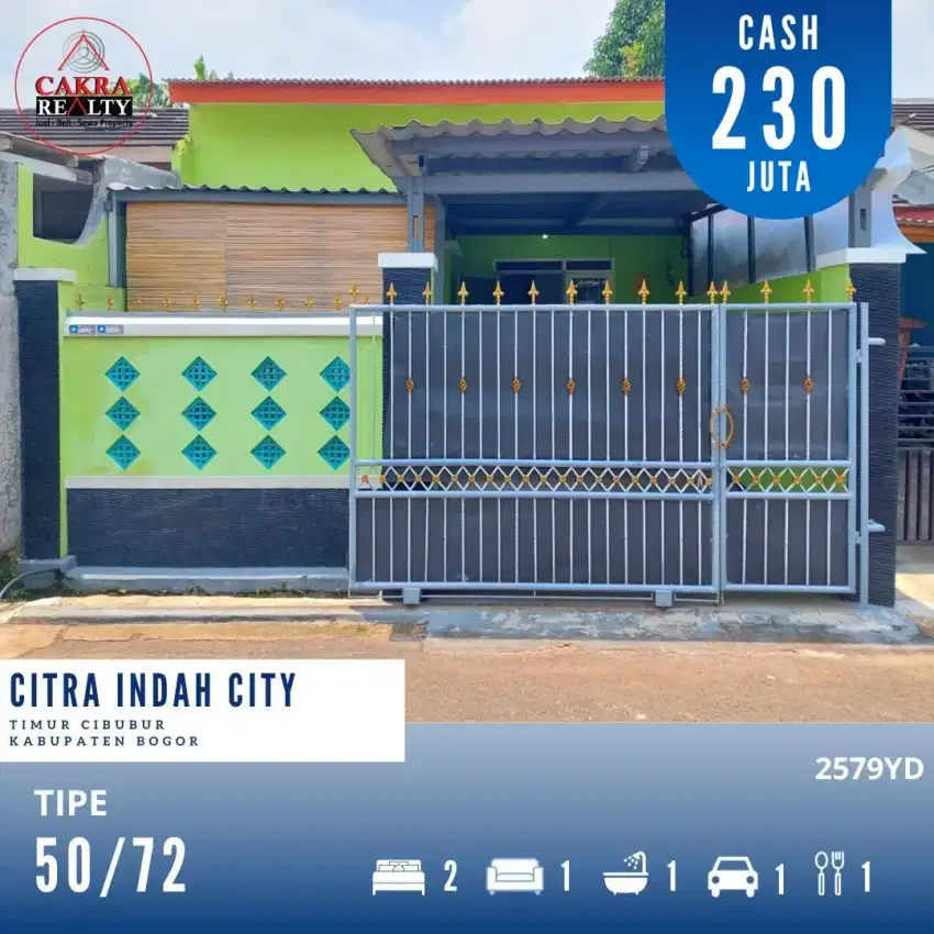 Rumah Murah Siap Huni 50/72 Citra Indah City