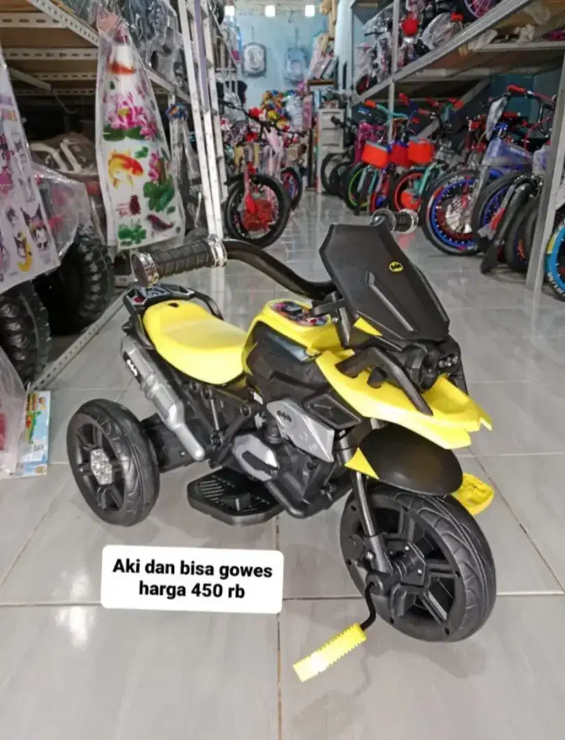 Ready ya motor aki anak bisa juga gowes