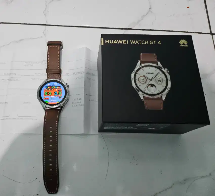 Huawei GT4 Leather Brown Like New Garansi Panjang