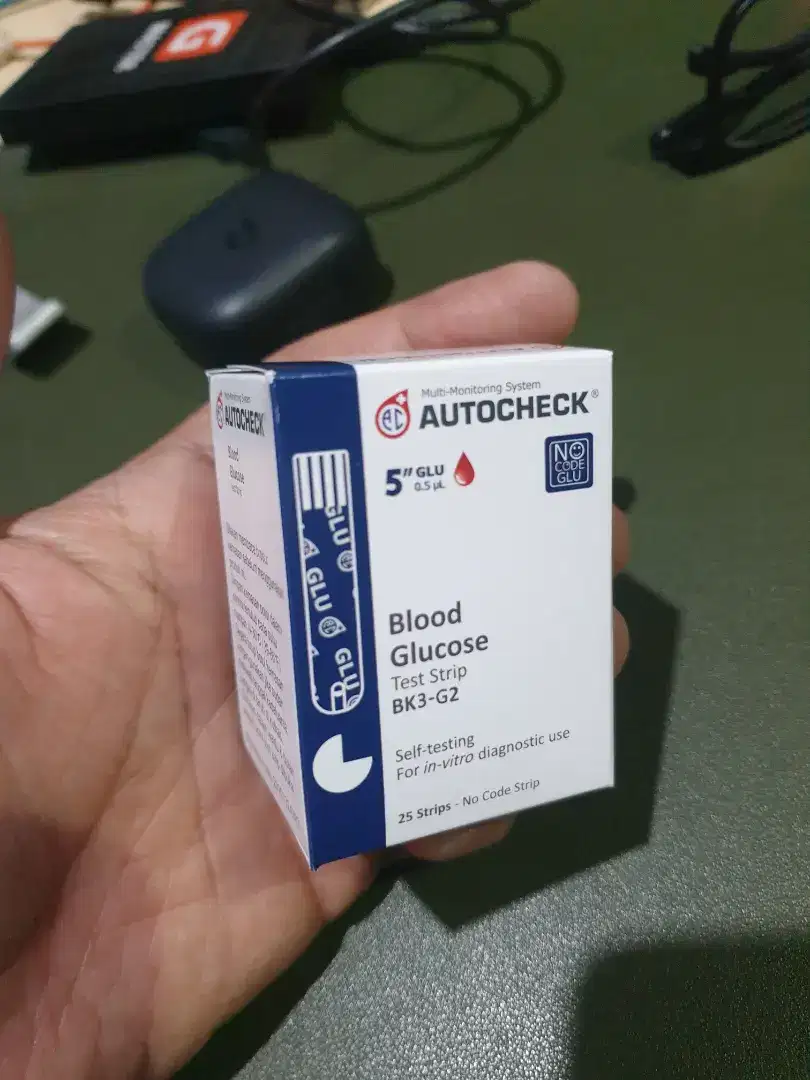 Test Strip Autocheck blood Glucose atau gula (25 strip) exp 06/2026