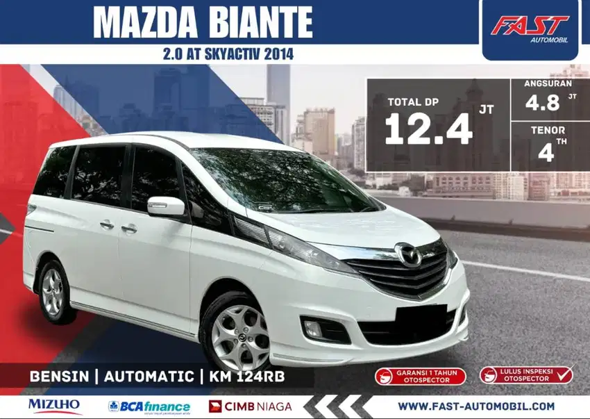 DP 12JT MAZDA BIANTE 2014 2.0 AT SKYACTIV SERVICE RECORD PJK PJG#F7ST