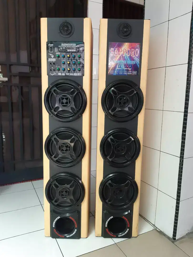 Speaker aktif karaoke Sapporo 8 bluetooth, usb, radio, suara mantap