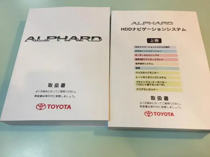 Book Manual Repro Ori Toyota Alphard   MZG,ASG,AS CBU Japan 2002/2008