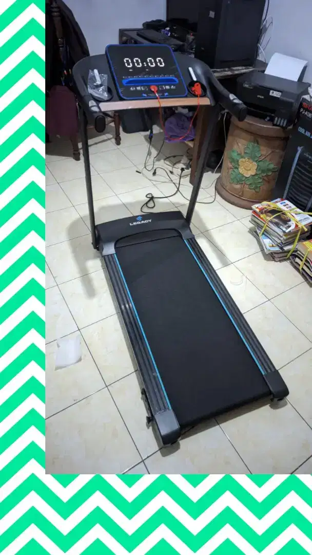 Treadmill elektrik Legacy Blue Elford alat olahraga PXT-193