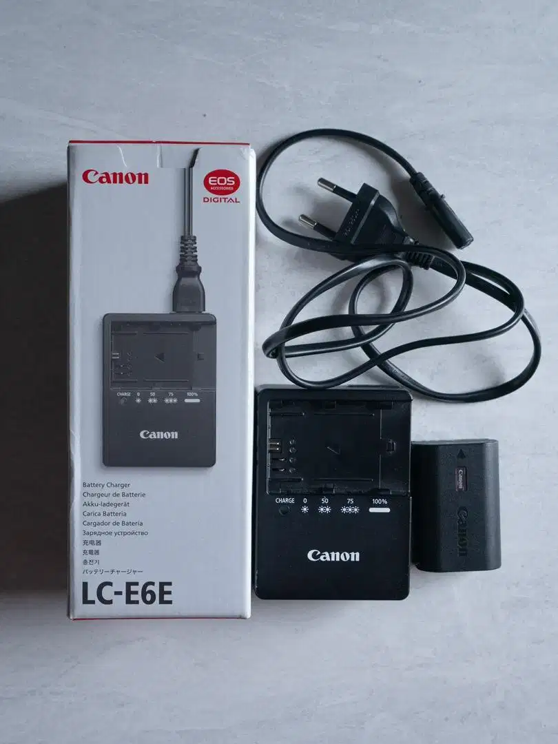 Batre Canon LPE6NH dan Charger Canon LCE6E