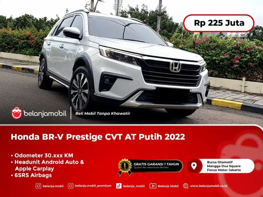 [ TANGAN PERTAMA ] Honda BR-V BRV BR V Prestige CVT AT Putih 2022/2023