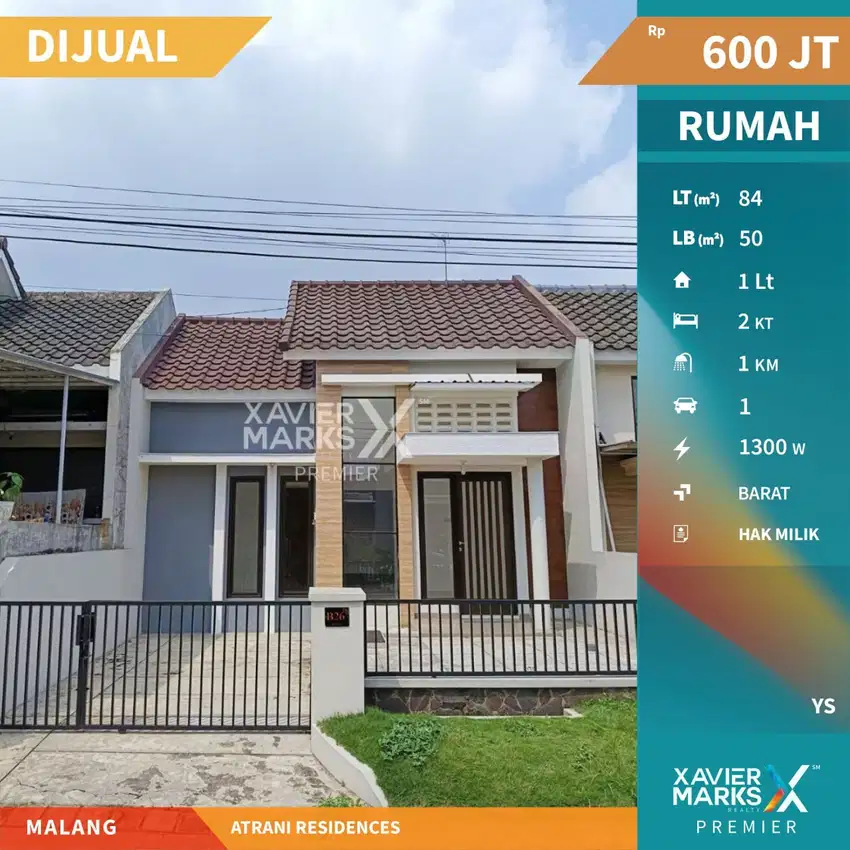 Termurah Dijual Rumah Terawat di Atrani Residence Malang