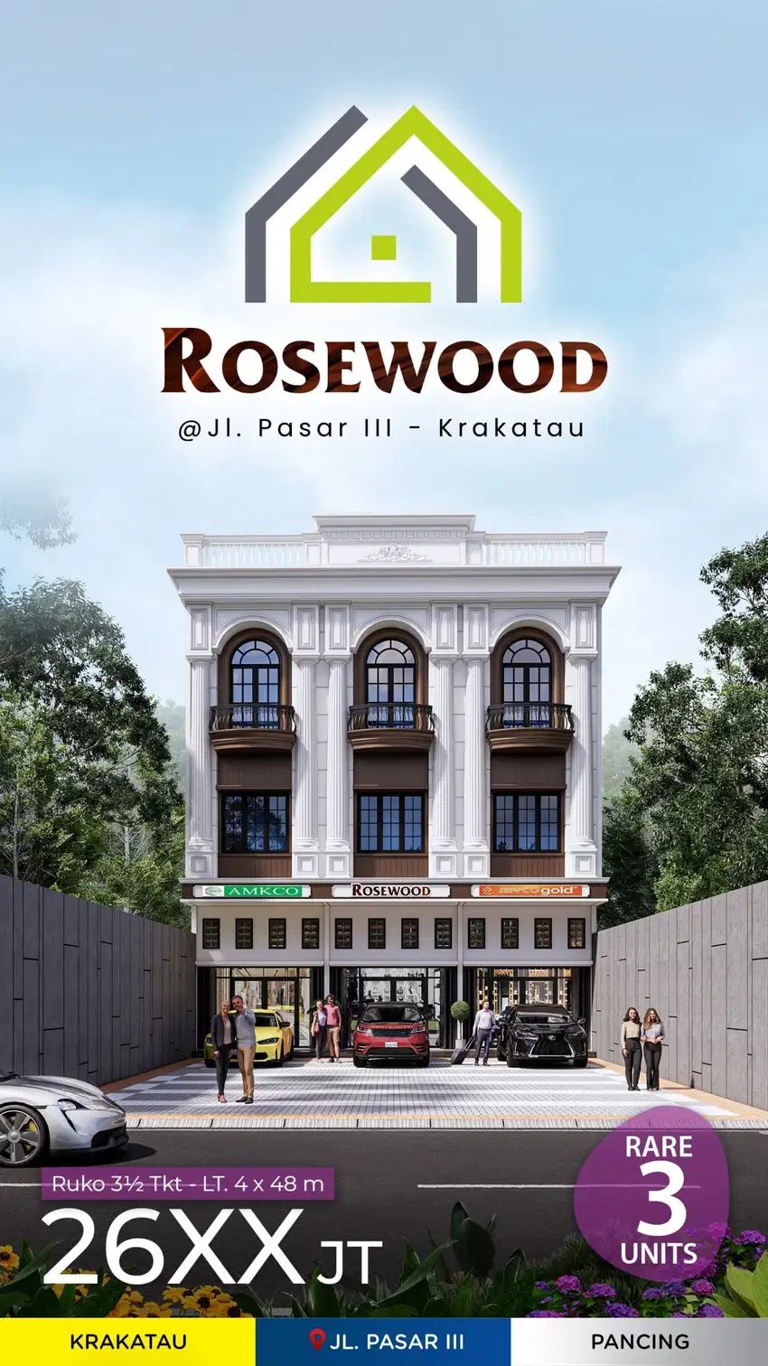 Launching Ruko Rosewood Jalan Pasar 3 Sekitar Krakatau dan Tuasan