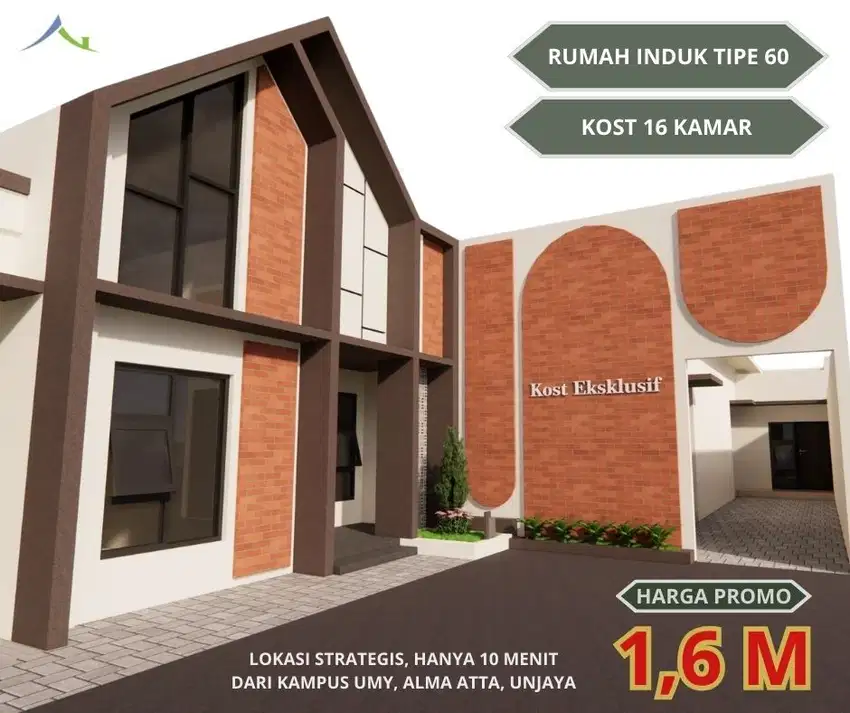 JUAL KOST 15 KAMAR DAN 1 RUMAH TYPE 60