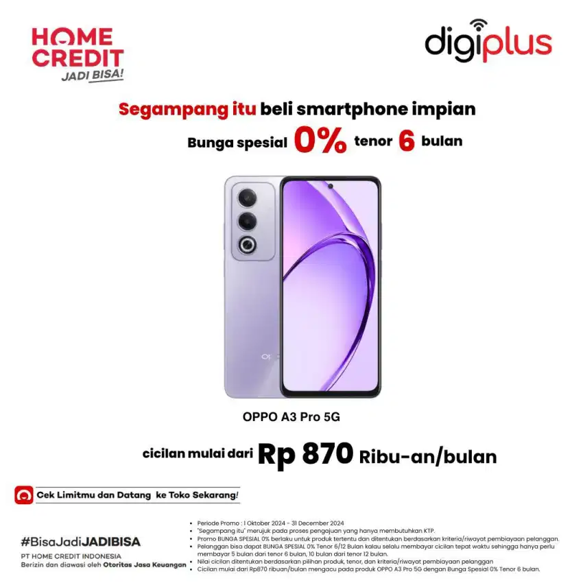 OPPO A3 PRO BISA CICILAN 0%