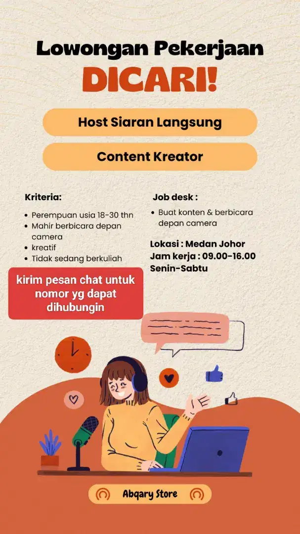 DIBUTUHKAN 

CONTENT CREATOR KESEHATAN