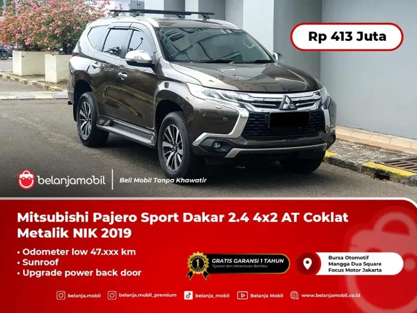 [ SUNROOF ] Mitsubishi Pajero Sport Dakar 2.4 4x2 AT Coklat 2019/2020