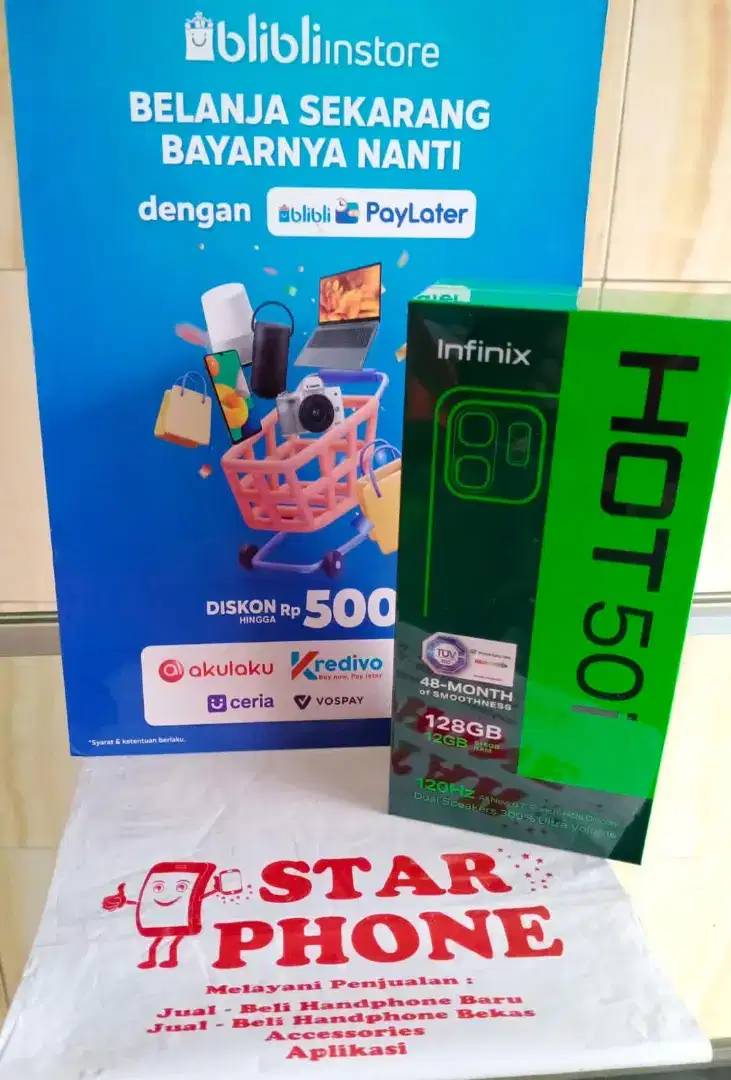 Infinix hot 50i 6+6/128 new resmi