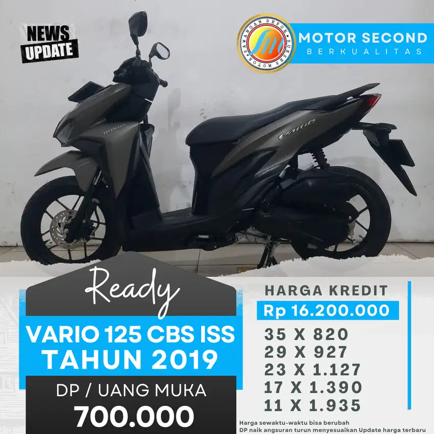 VARIO 125 CBS ISS 2019 DP mulai dari 700k syarat kredit cukup KTP & KK