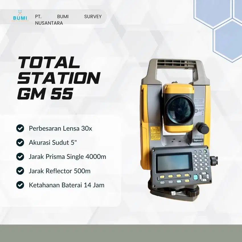 SEWA ALAT SURVEY PEMETAAN TOTAL STATION GM 55