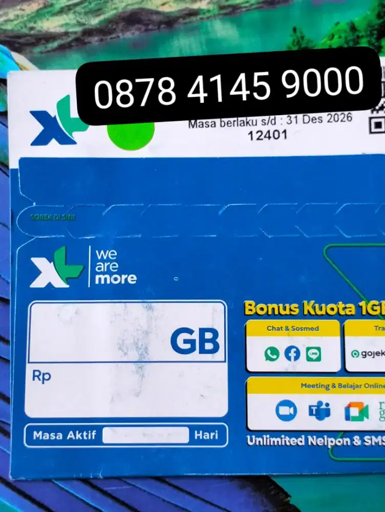 NOMOR CANTIK XL ISI 3 GB BERLAKU SATU BULAN.