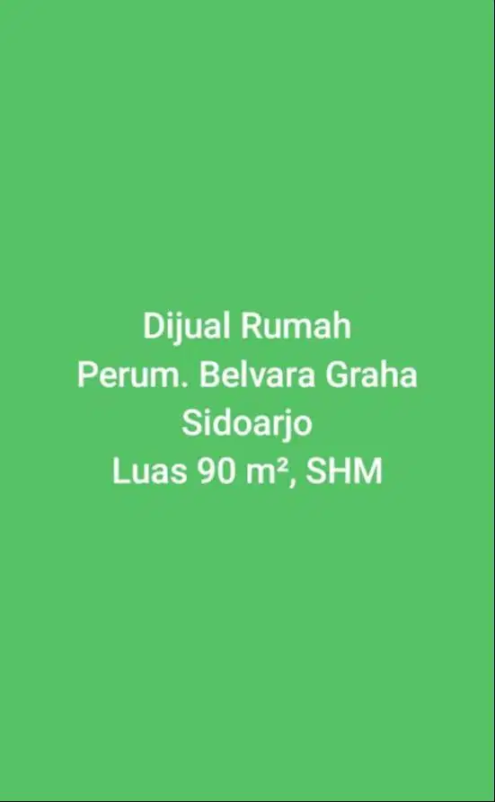 Dijual Cepat Rumah atau Hunian dekat dengan pusat kota SIDOARJO