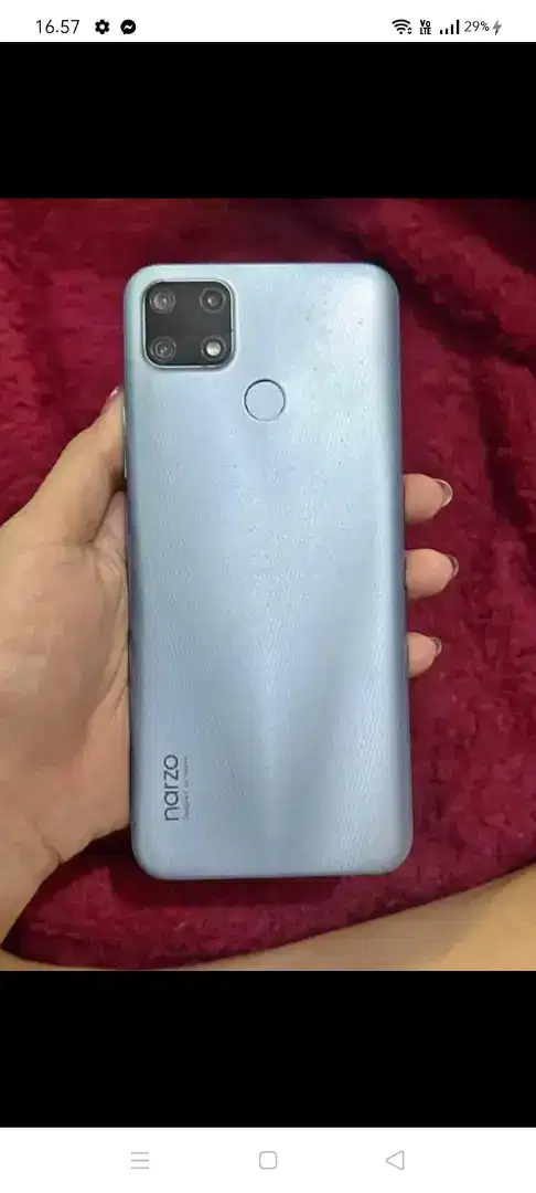 Realme narzo 20 4/64 Fulset spek game Helio G85 batre 6000 mah mulus