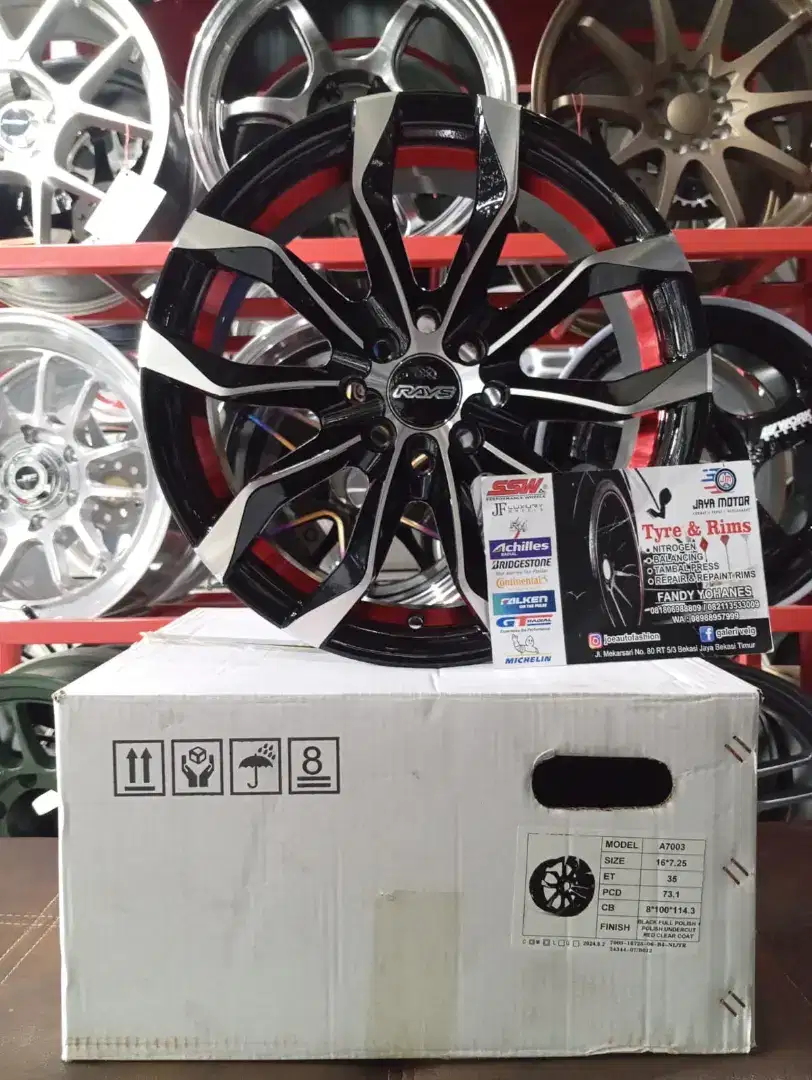 Velg rays r16 4x100/114 lbr7,25 et35