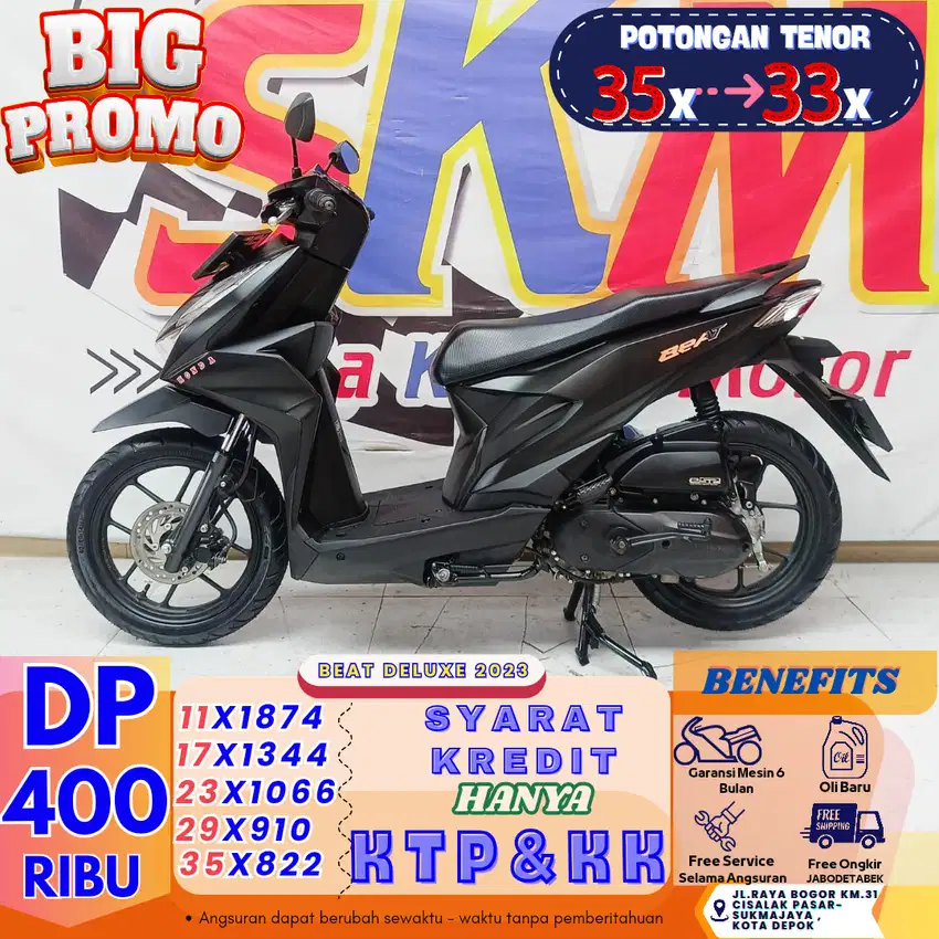 (beat tahun 2023 dp400 1hari bawa pulang motor )cash credit