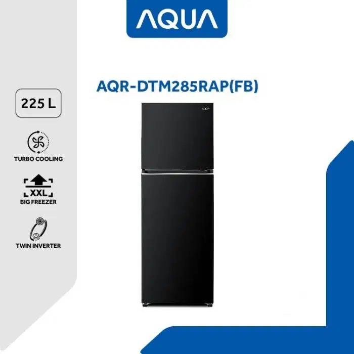 KULKAS AQUA AQRDTM285RAP 225L LEMARI ES 2 PINTU AQUA AQRDTM 285 RAP (F