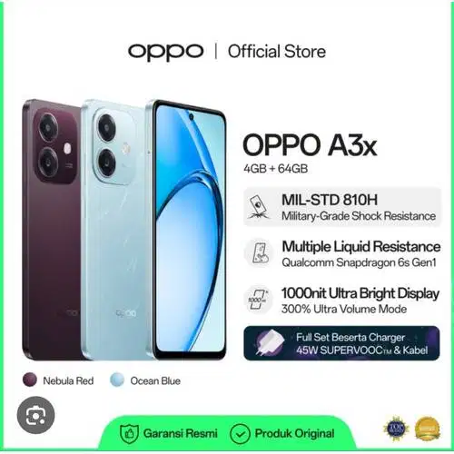 OPPO A3X (4/64) NEW GARANSI RESMI NASIONAL