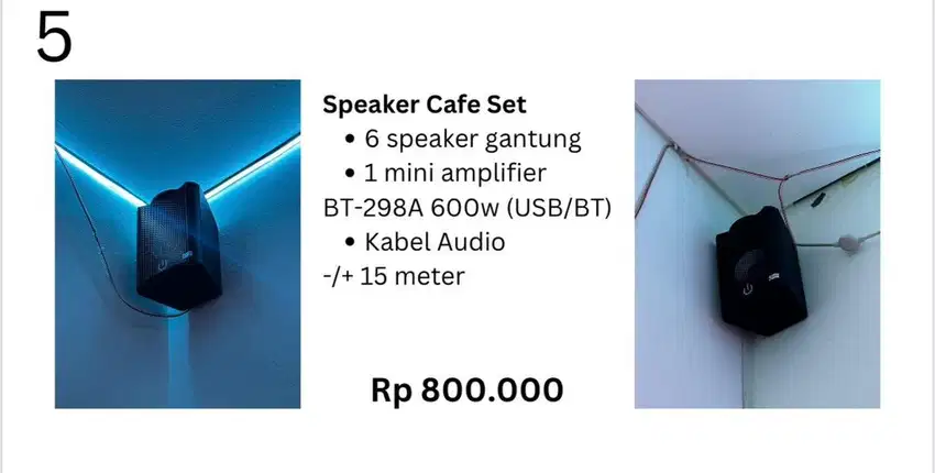 Speaker Bluetooth Cafe + Ampli